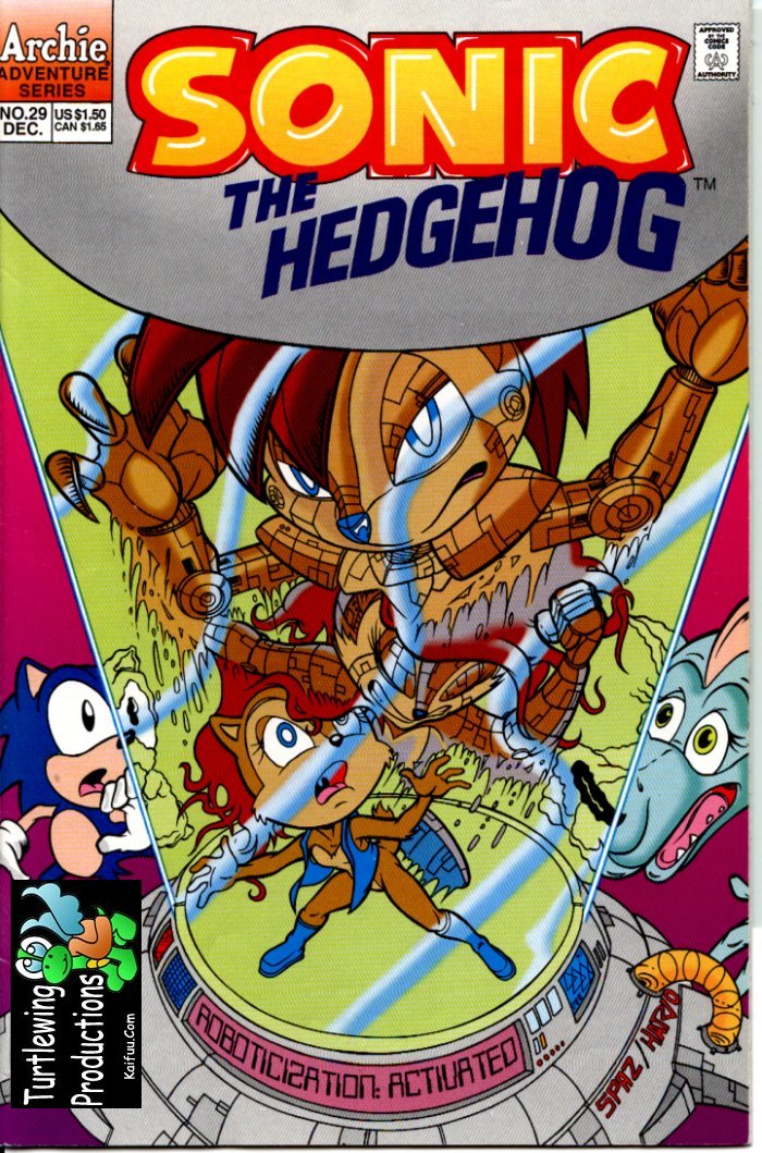 Sonic - Archie Adventure Series December 1995 Comic cover page